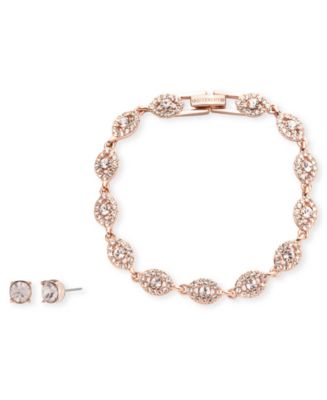 Givenchy Crystal Stone Flex Bracelet and Stud Earrings Set - Macy's