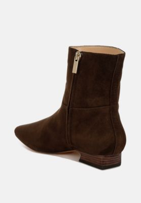 Rag and Co Womens Hakra Flared Heel Suede Boots