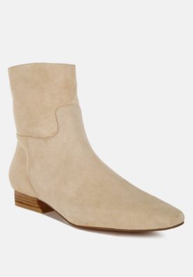 Rag and Co Womens Hakra Flared Heel Suede Boots