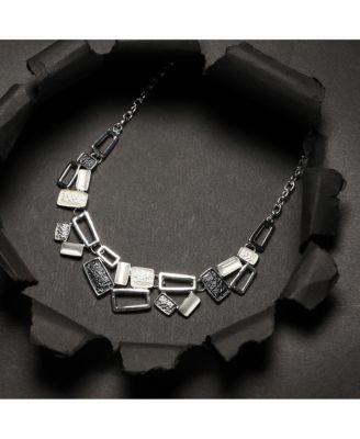Dented Geometrical Statement Necklace
