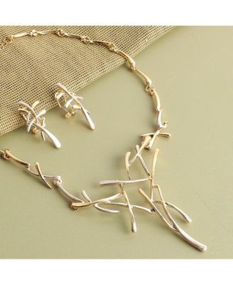 Gold-Plated Stones Jewellery Set