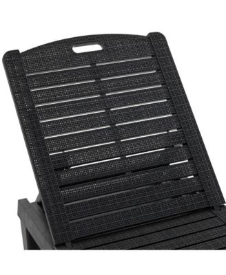 2-Piece Outdoor Chaise Lounge Chair Set - Dark Brown