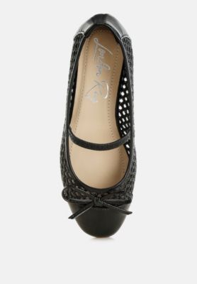 Womens Omela Woven Bow Detail Ballerinas