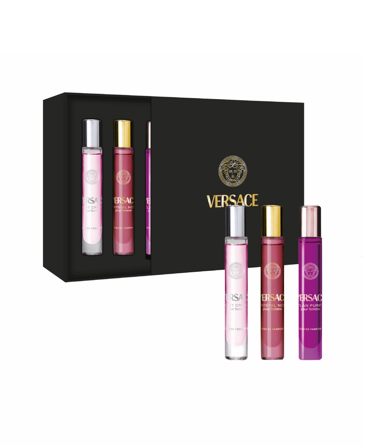 Versace 3-pc. Bright Crystal Travel Spray Fragrance Gift Set In Transparent