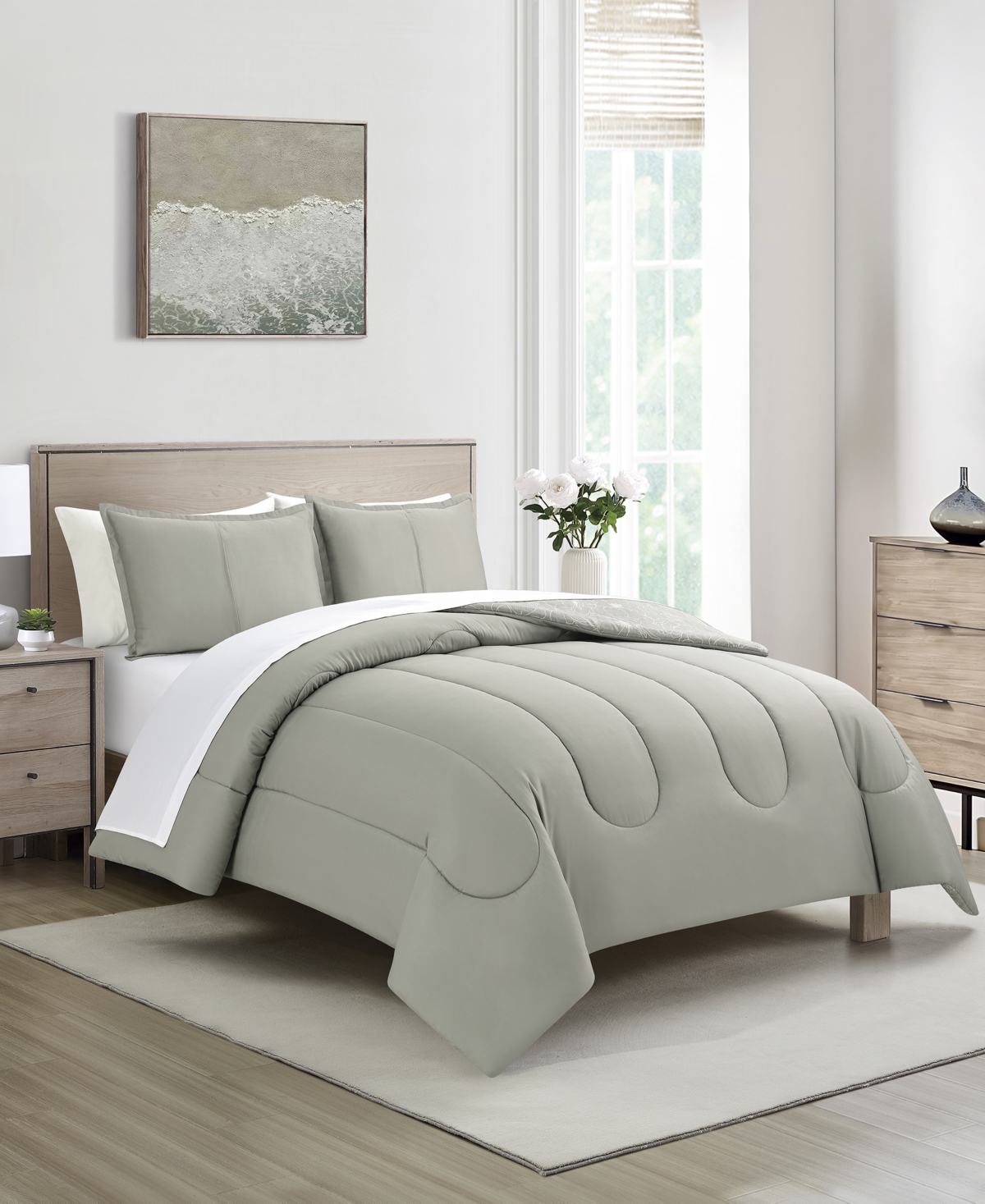 Sunham Julia Floral 3-pc. Comforter Sets In Green