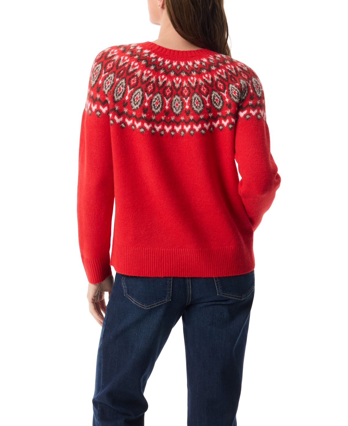 Gloria Vanderbilt Women's Juna Fair Isle Long Sleeves Sweater