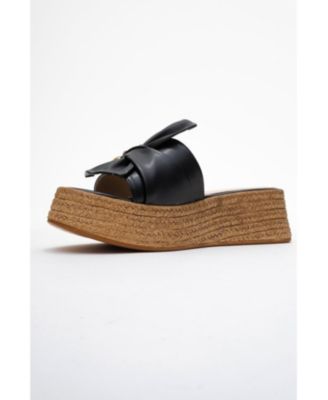 Shara Braided Bow & Bee Buckle Platform Sandal (Women)