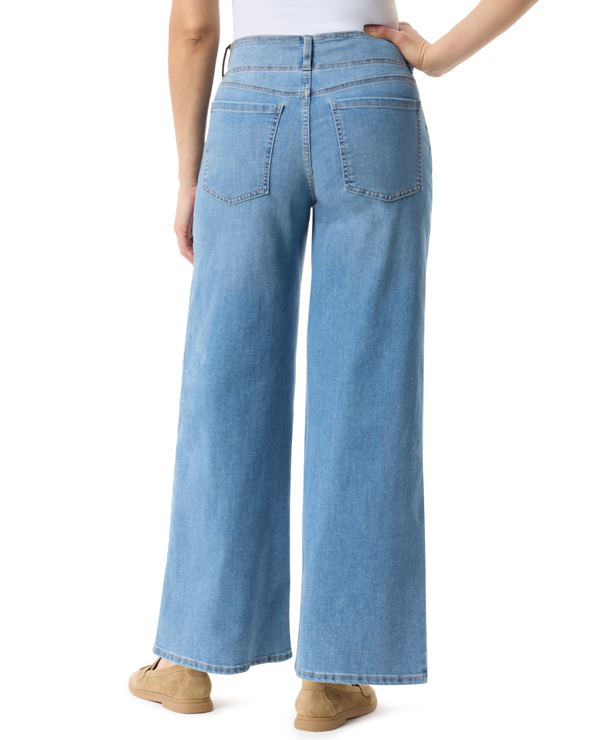 Gloria Vanderbilt Women's Tummy Sculpt Wide Leg Jeans In Blue