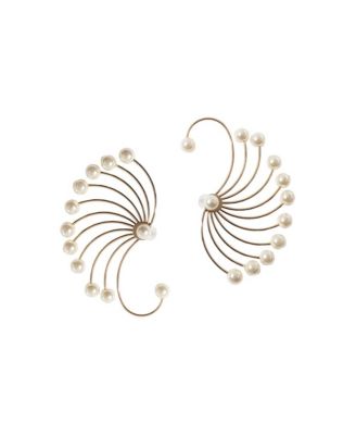 -Plated Swirl Stud Earrings