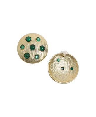 Emerald Cascade Stud Earrings