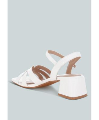 Womens ELISKA Strappy Square Toe Block Heels