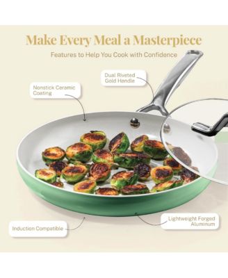 Nonstick Ceramic Titanium Reinforced Modern 15-Pc Cookware Set