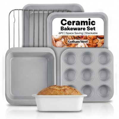 6-Piece Nonstick Stackable Nesting Bakeware Set