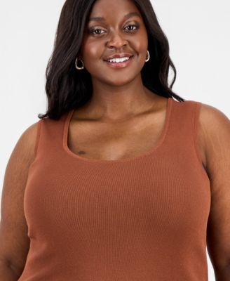 Plus Size Sleeveless Sweater