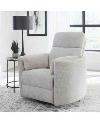 Angora Linen Manual Swivel Recliner