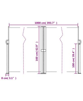 Retractable Side Awning Anthracite