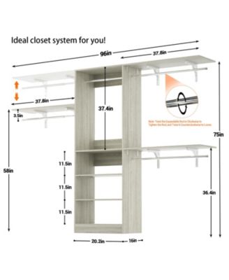 Adjustable Closet System for Bedroom