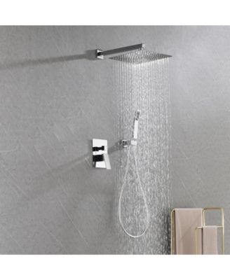 Shower Set System Bathroom Luxury Rain Mixer Shower Combo Set Wall Mounted Rainfall Shower Head Faucet