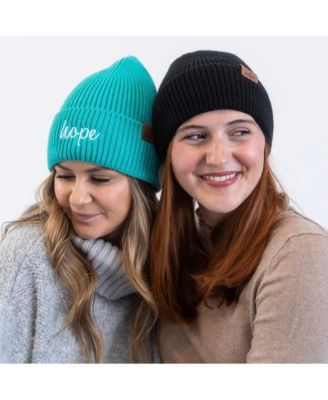 Unisex Ribbed Beanie - Black