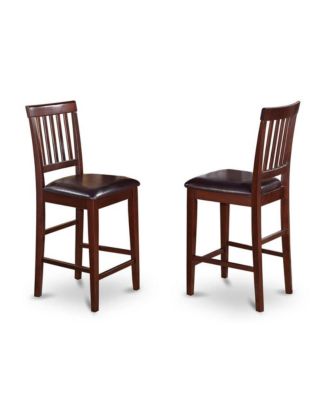 5-Piece Solid Wood Dining Set – High Table, Slatted Back Chairs, Counter Height Kitchen Table Set