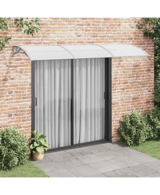 Door Canopy Grey Polycarbonate, ABS, Aluminum 118.1 x 39.4 in