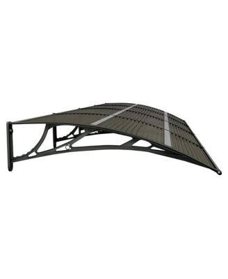 Door Canopy Black Polycarbonate 157.5 x 39.4 in Durable