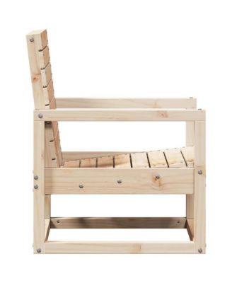 Garden Chair Natural Pine Solid Pine Wood Medium Durable