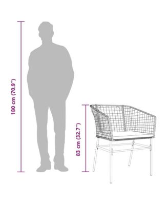 Garden Chair Black Poly Rattan UV-resistant materials