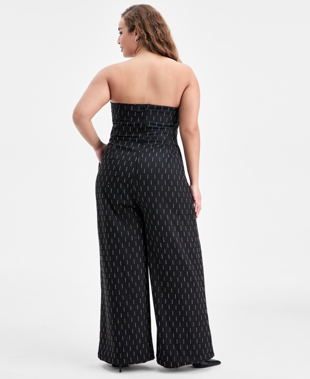 Bar Iii Trendy Plus Embellished Strapless Jumpsuit, Macy's Exclusive