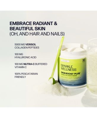 Marine Skin Boost Plus [30-Serves] Collagen Powder with Marine-derived VERISOL Bioactive Hydrolyzed Collagen Peptides, Vitamin C & Hyaluronic Acid