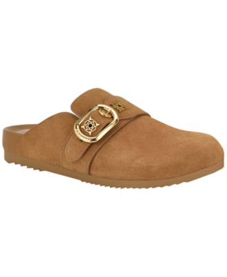 Womens Galavanta Buckle Slip-On Flat Clogs