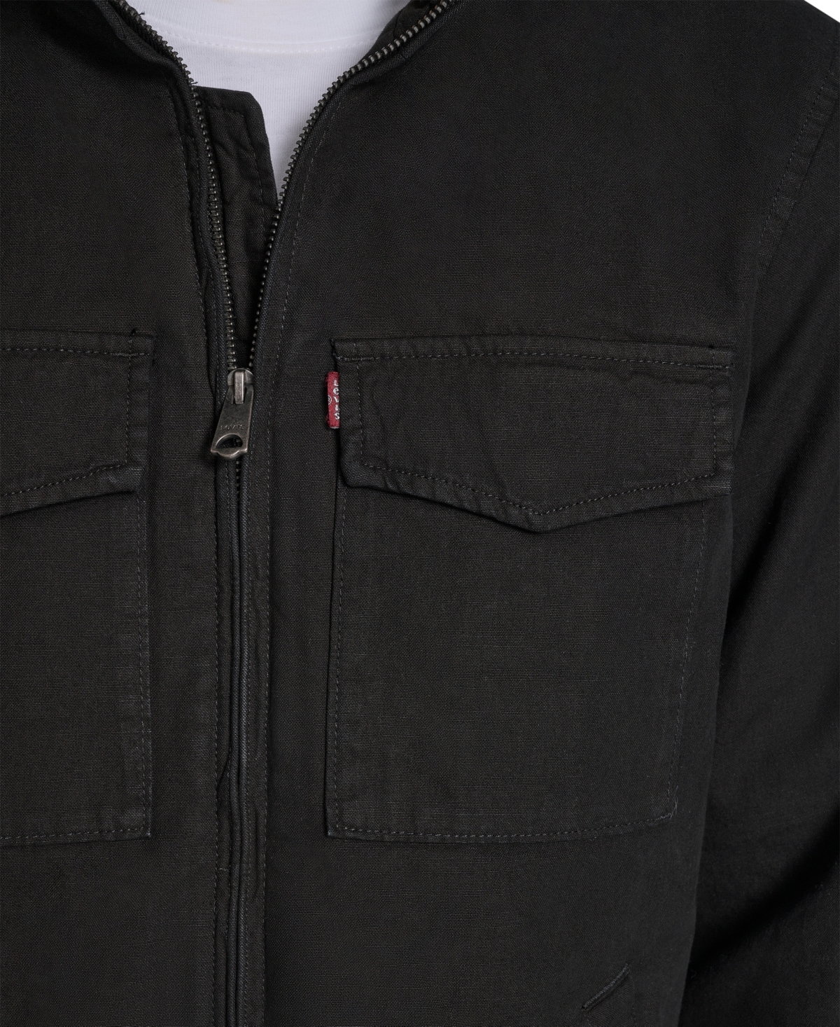 Levi's Men's Cotton Military Jacket In Black