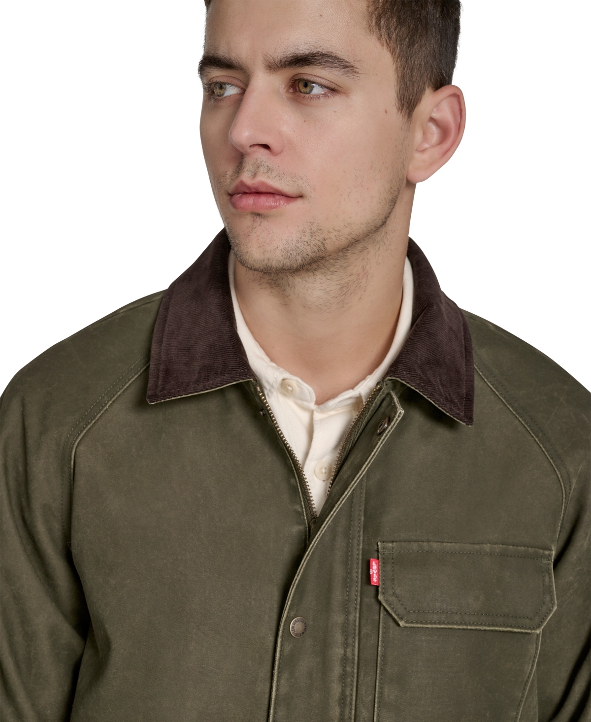 Levi's Men's Corduroy Collar Barn Jacket In Green