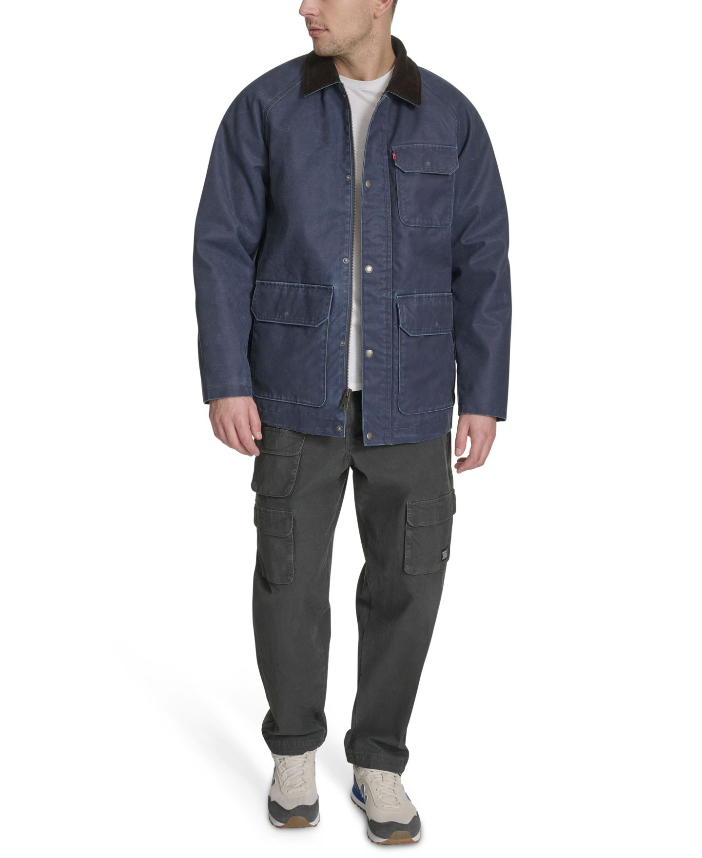 Мужская куртка Levi's Corduroy Collar Barn, цвет: Тёмно-синий — фото 5