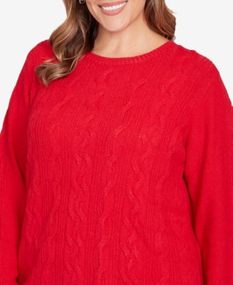 Plus Size Mixed Cable Cozy Sweater