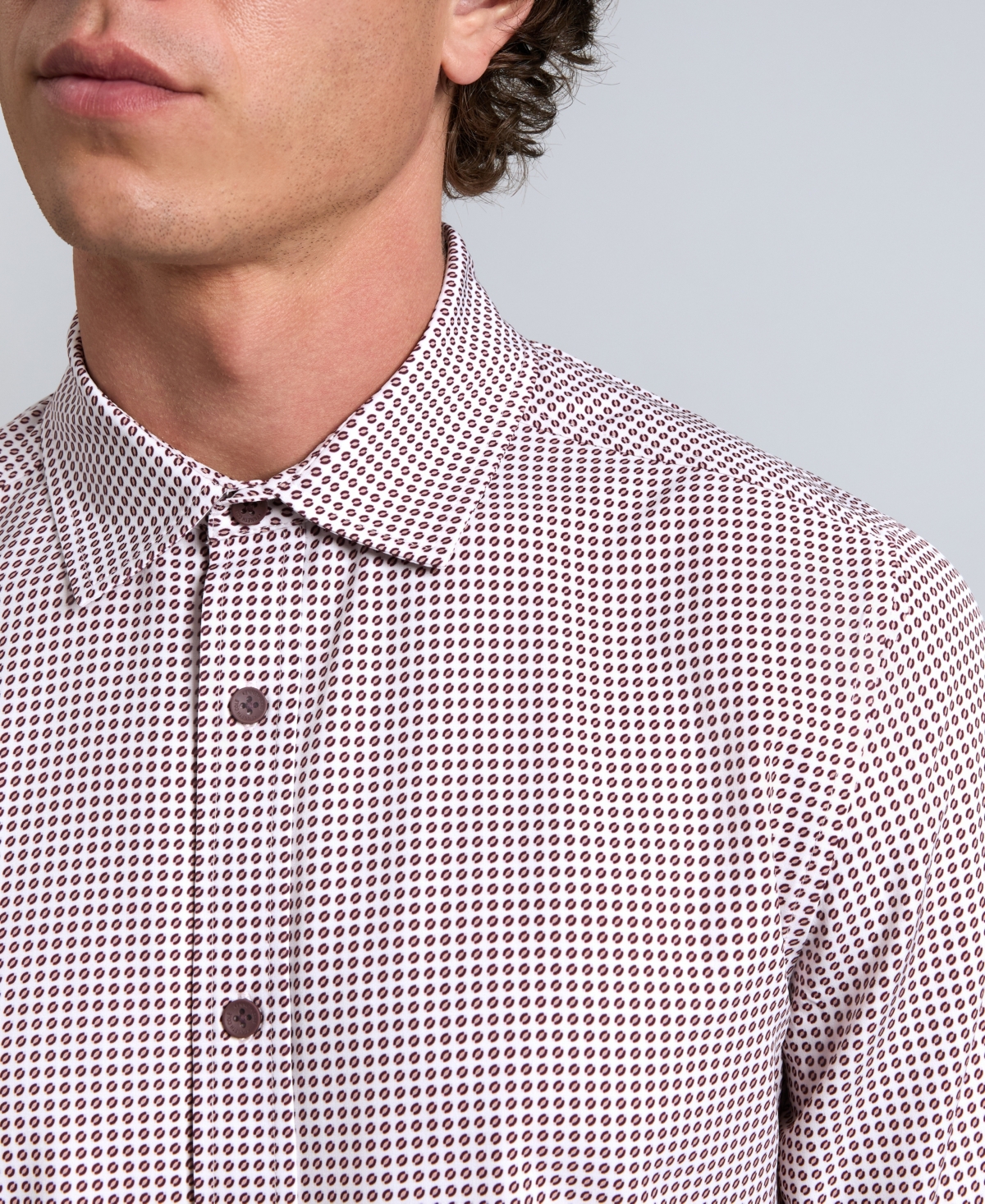 Kenneth Cole Men's Slim Fit Performance Shirt In Red