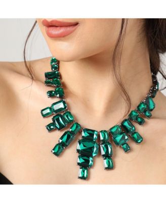 Women's Green  Maxi Stone Statement Necklace