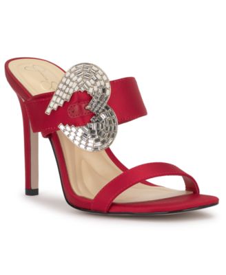 Women's Orrieta Heart Buckle Slip On Dress Sandals