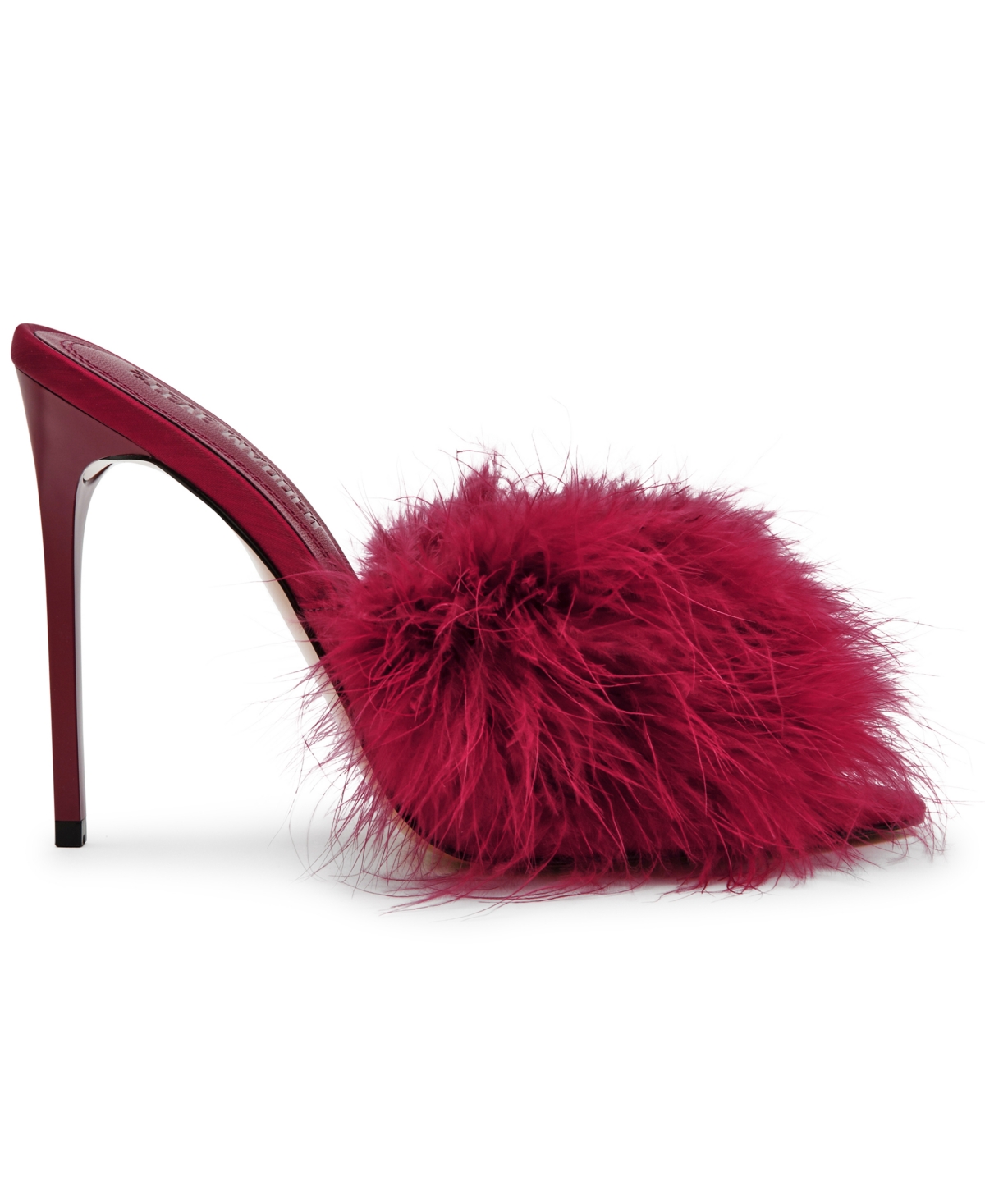 Steve Madden Women's Ashbey Feather Stiletto Dress Mules In Red