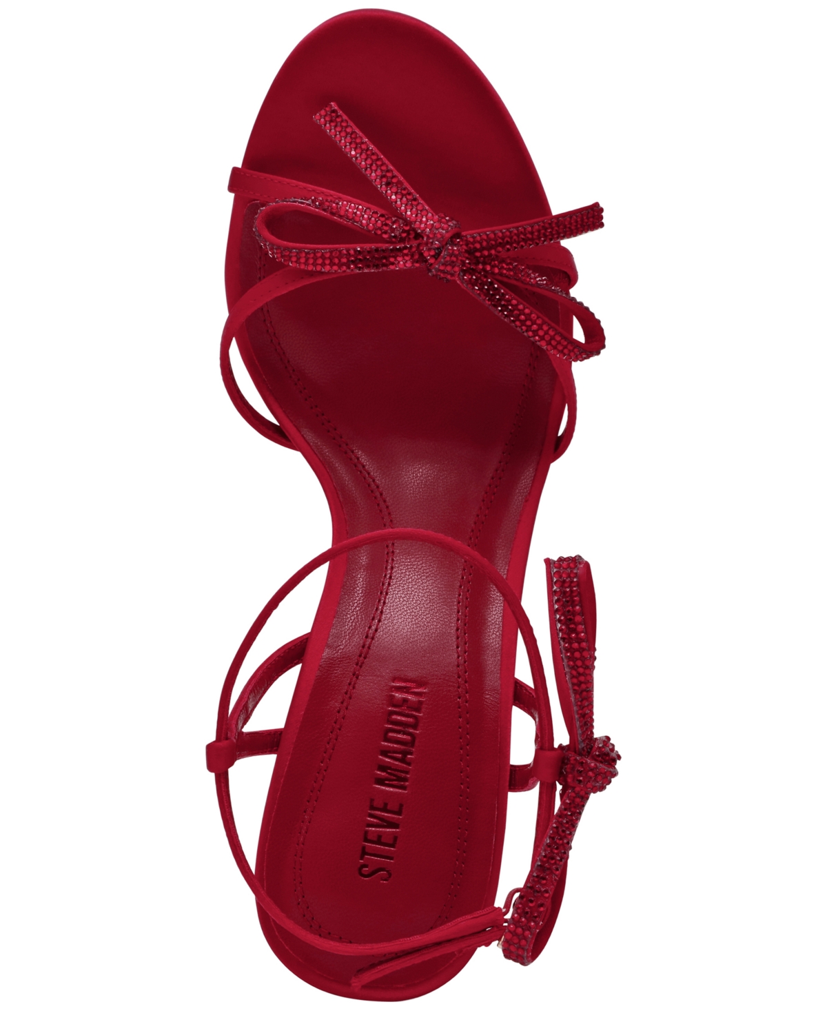 Steve Madden Women's Nixon-r High-heel Bow Dress Sandals In Red