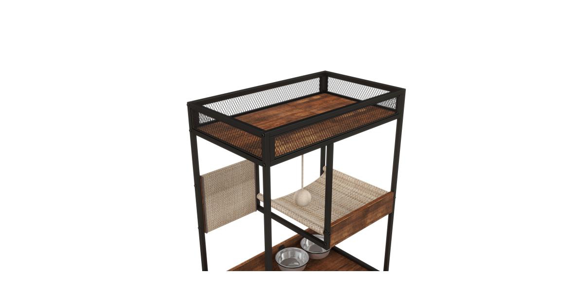 Multi-Functional Cat Litter Box Enclosure with Cat Tree Tower and Storage