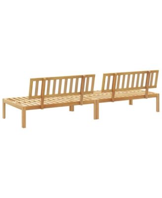 Pallet Middle Sofa Natural Wood Solid acacia wood 47.2 x 31.5 in