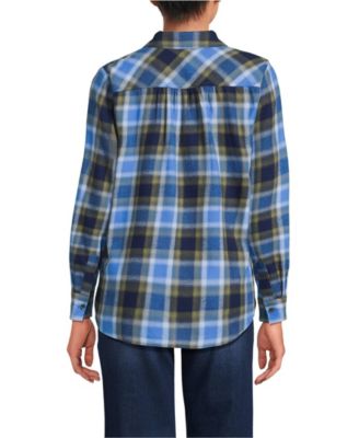 Women's Tall Flannel Boyfriend Long Sleeve Shirt