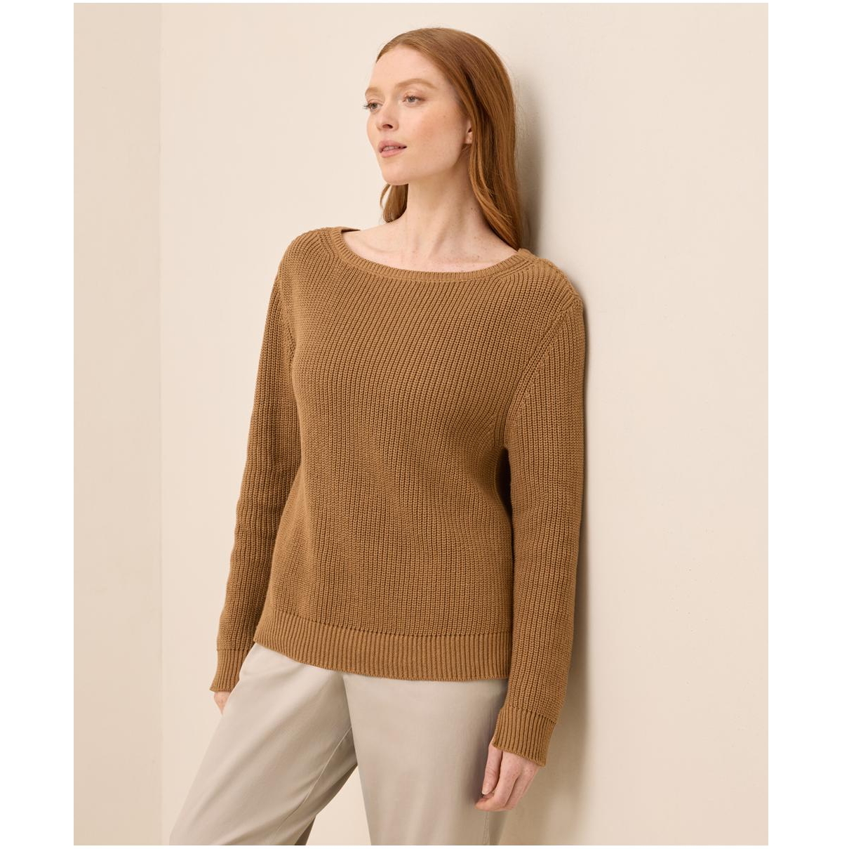 Pact Women's Luxe Knit Boatneck Sweater