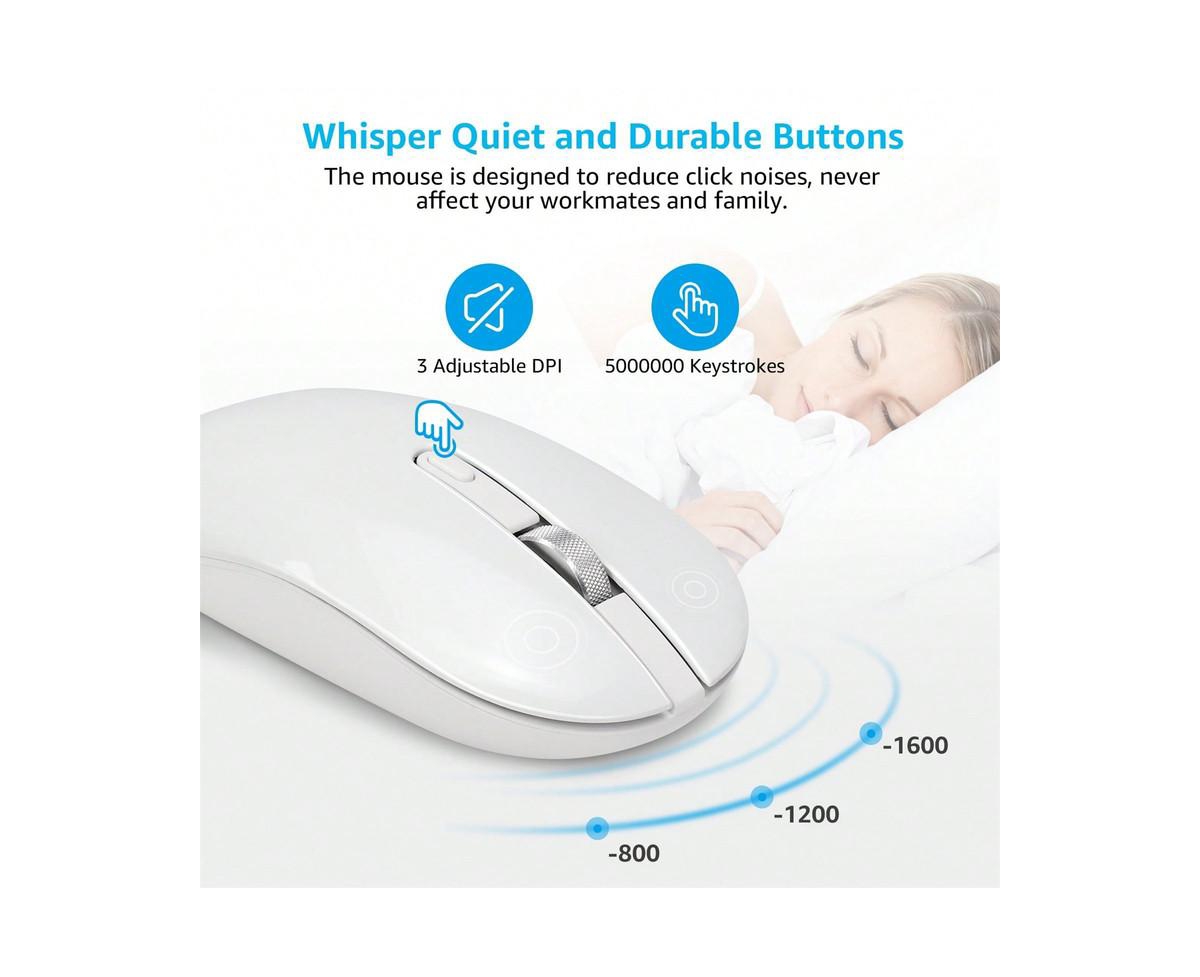 Wireless Keyboard And Mouse Combo, Wireless Usb Mouse And Computer Keyboard Set, Compact And Silent For Windows Laptop, Desktop, Pc