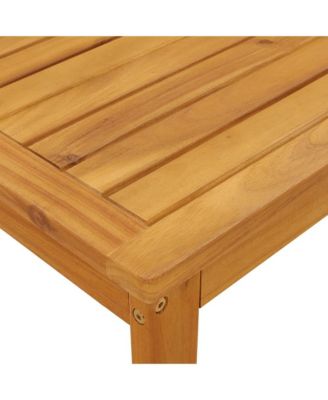 Garden Table Natural Wood Solid Acacia Wood