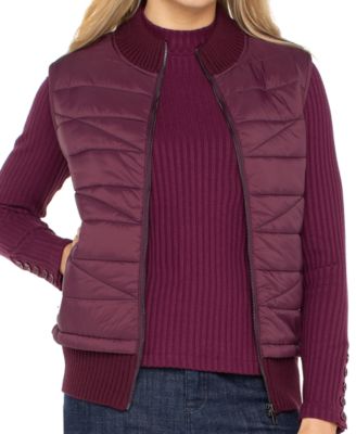 Women's Quilted Zip-Front Sweater Vest
