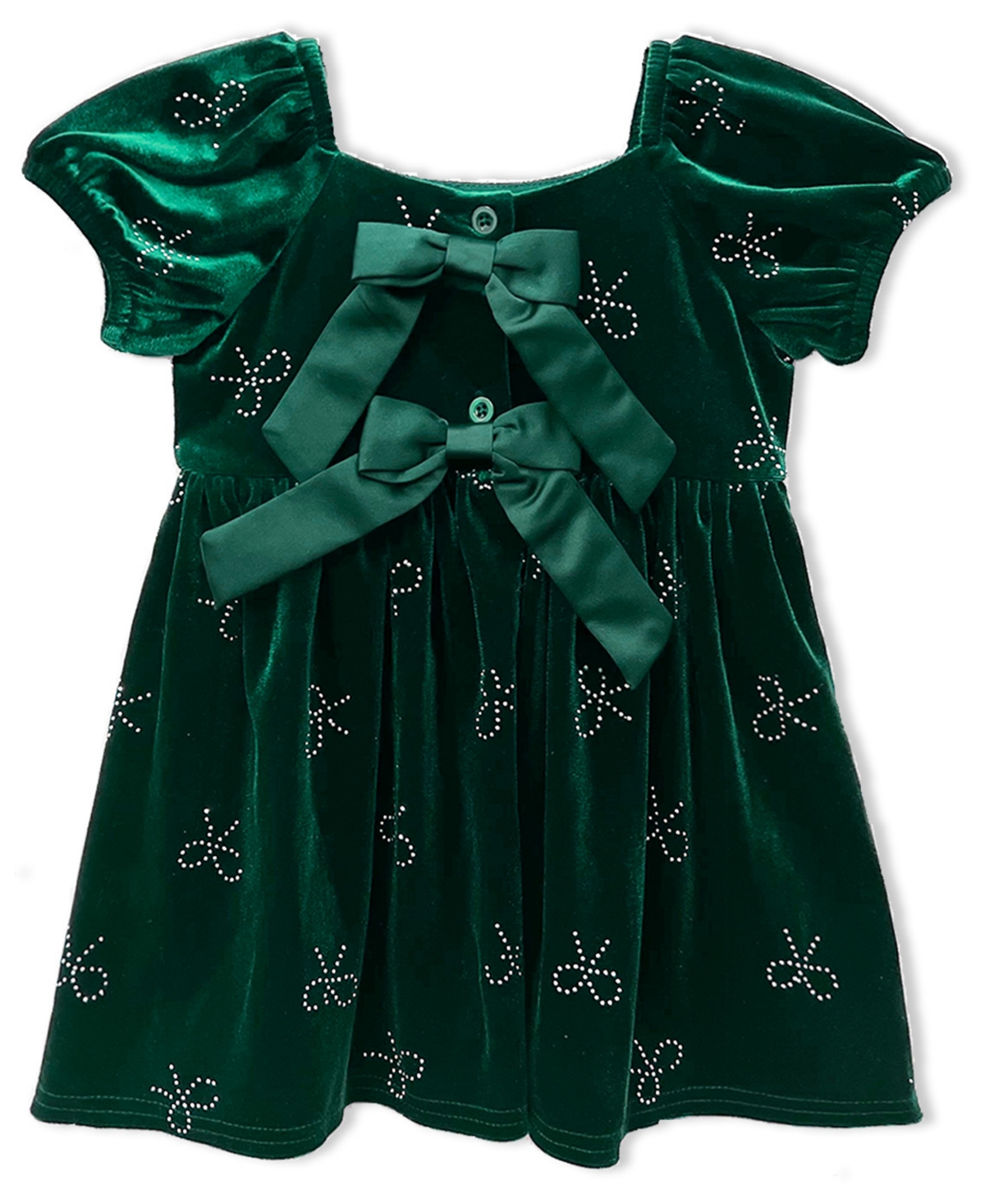 Blueberi Boulevard Girls 2T-6X Short-Sleeve Stretch Velvet Dress