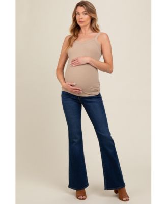 Maternity Navy Blue Flare Leg Jeans