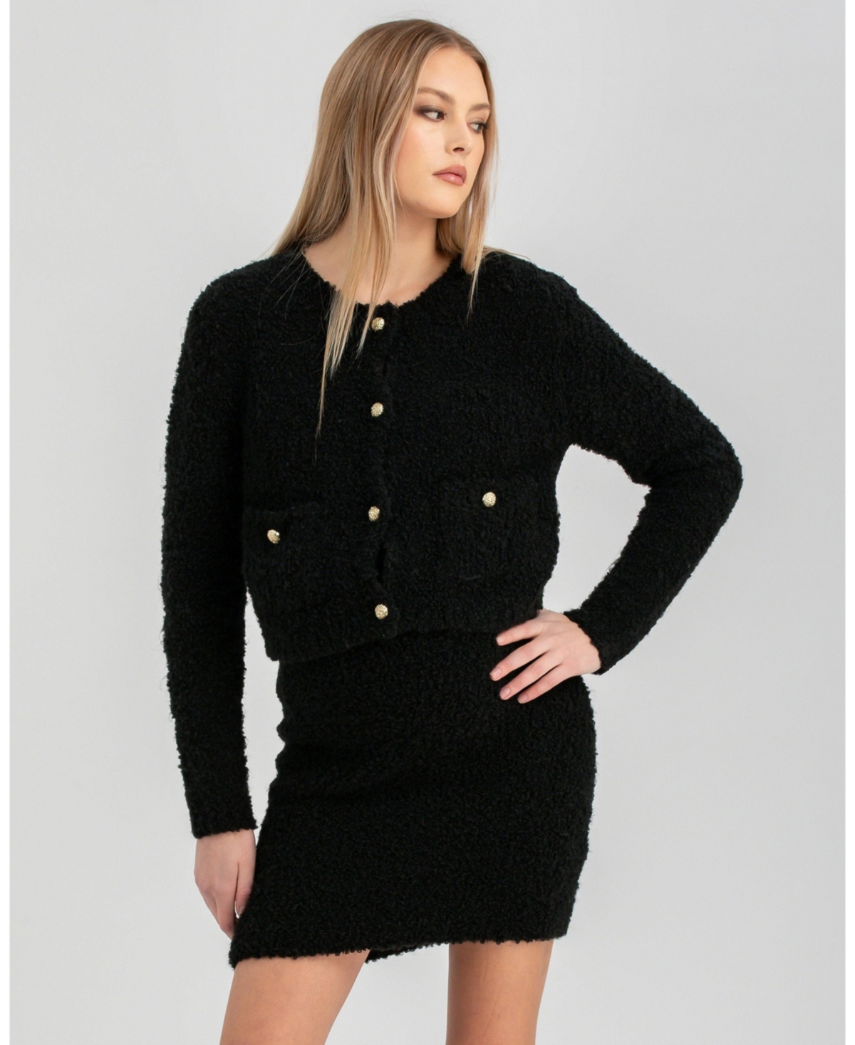 Pietro Brunelli Maternity Maternity Strapless Tweed Bodycon Mini Dress Verbier In Black